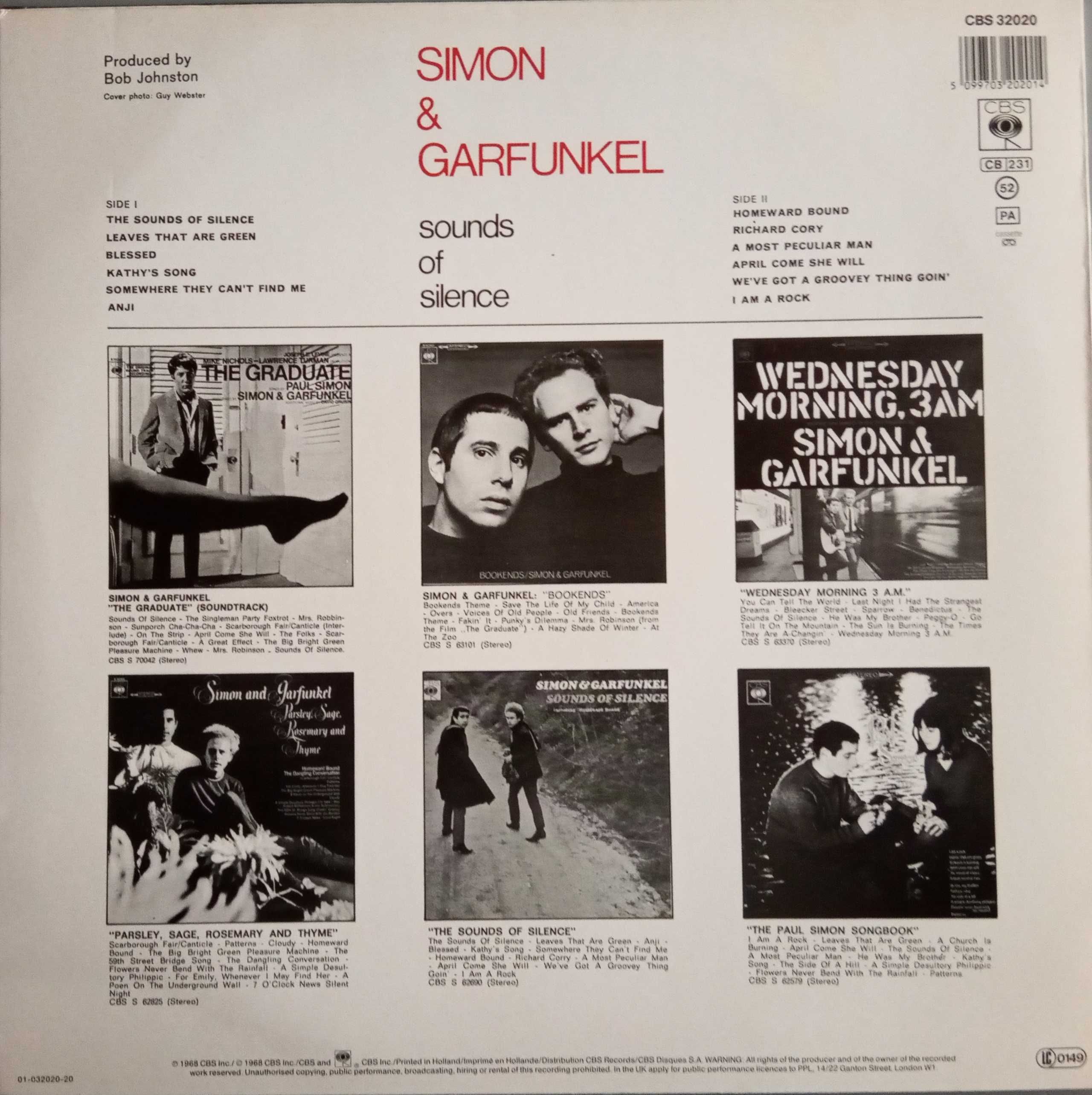 Simon & Garfunkel	- - - - -	Sounds Of Silence	- - - - -	LP
