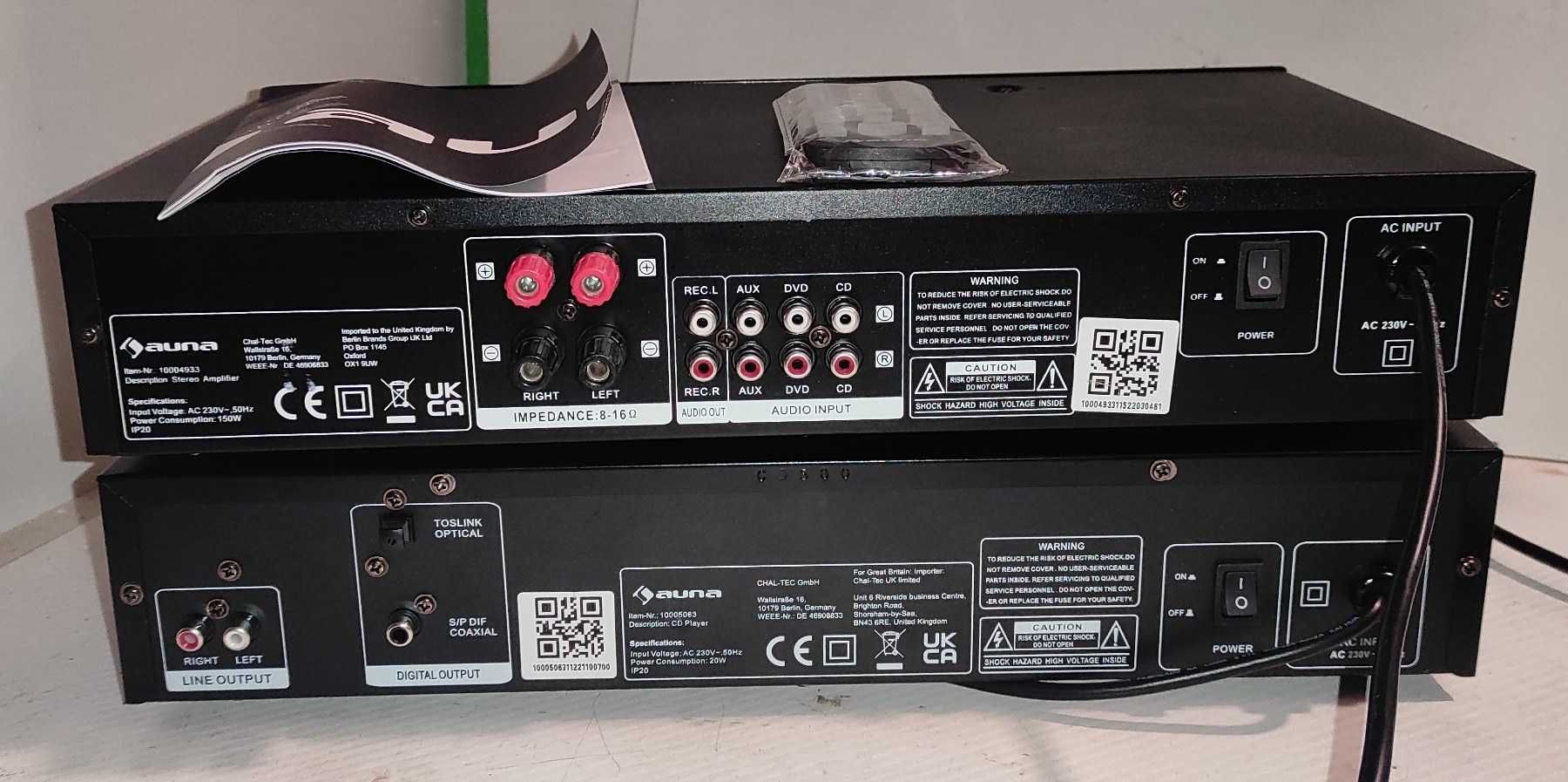 Комплект підсилювач Auna AV2-CD508+Hi-Fi програвач AV2-CD509