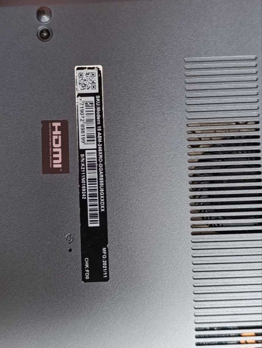 Ноутбук MSI Modern 15 A5M (A5M-246XRO)