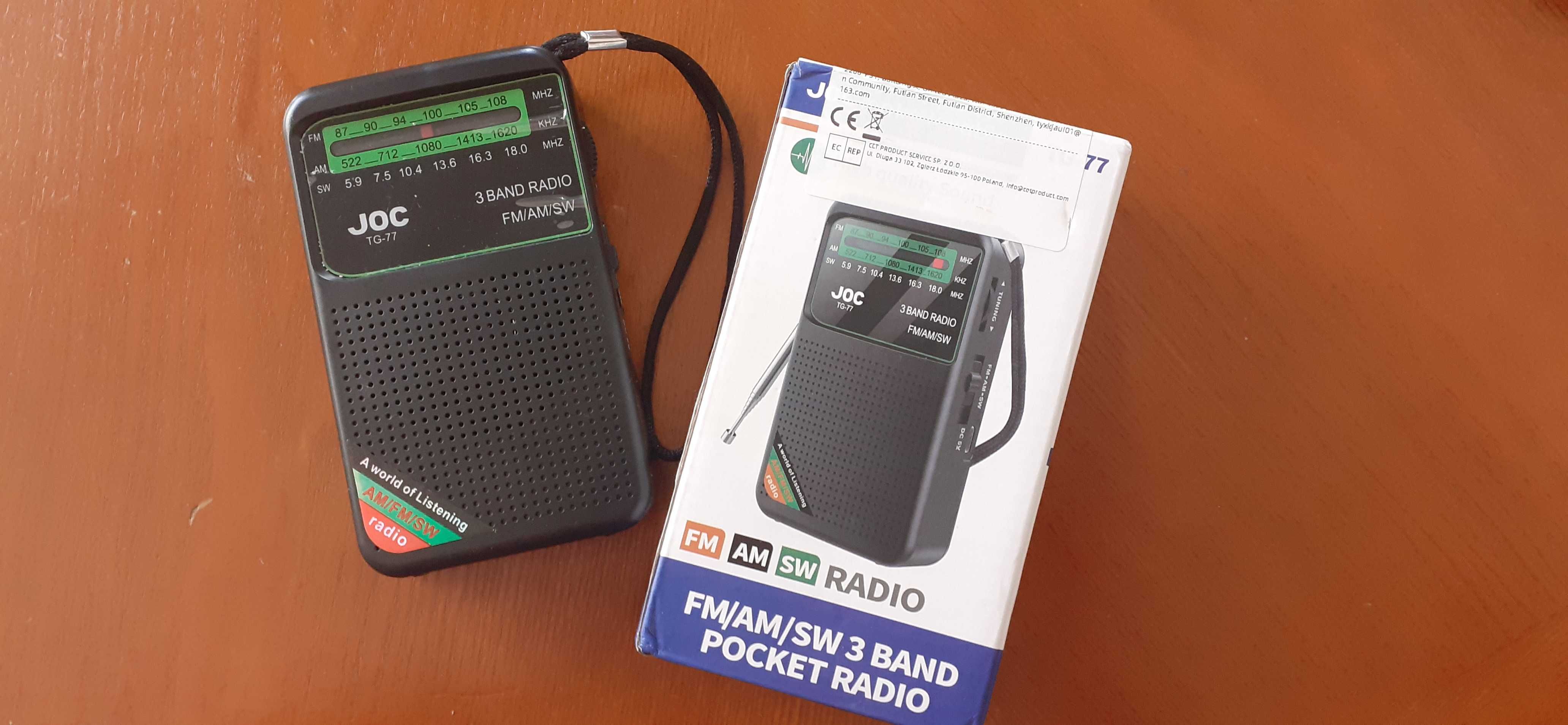 Rádio de bolso com AM/FM e SW