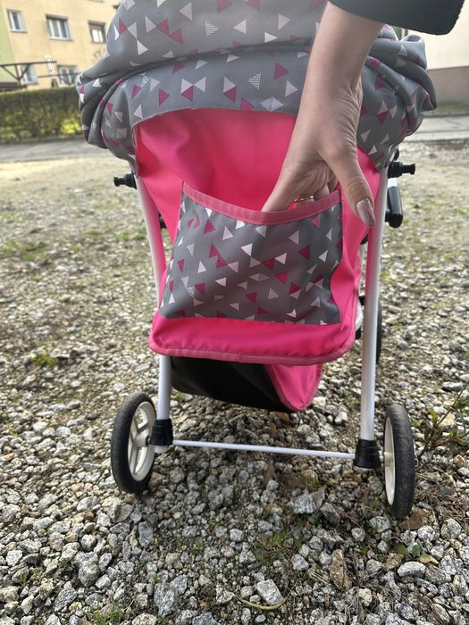 Wózek dla lalek SiSi 2w1 gondola+spacerówka. Całkowicie regulowany