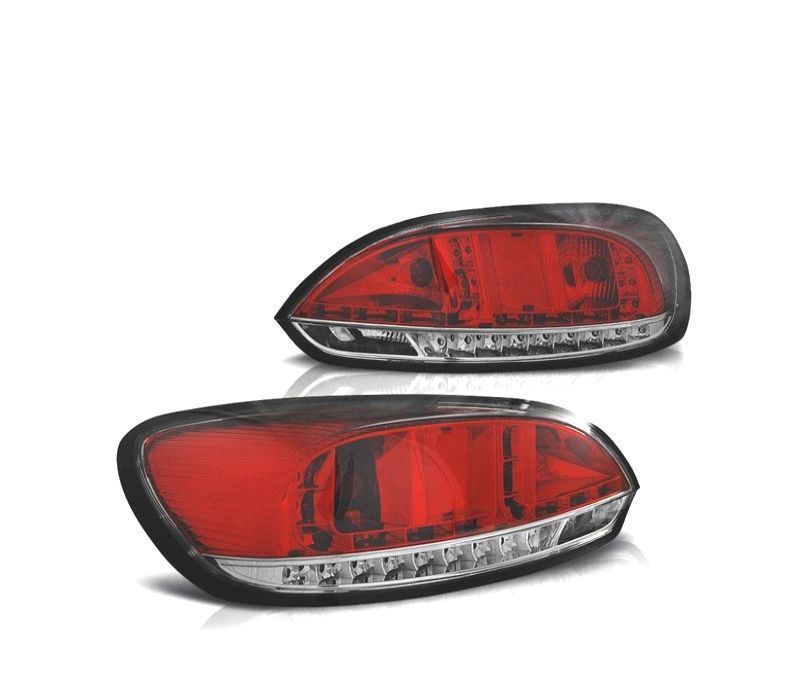 FAROLINS TRASEIROS VOLKSWAGEN VW SCIROCCO 08-14 LED VERMELHO CROMADO