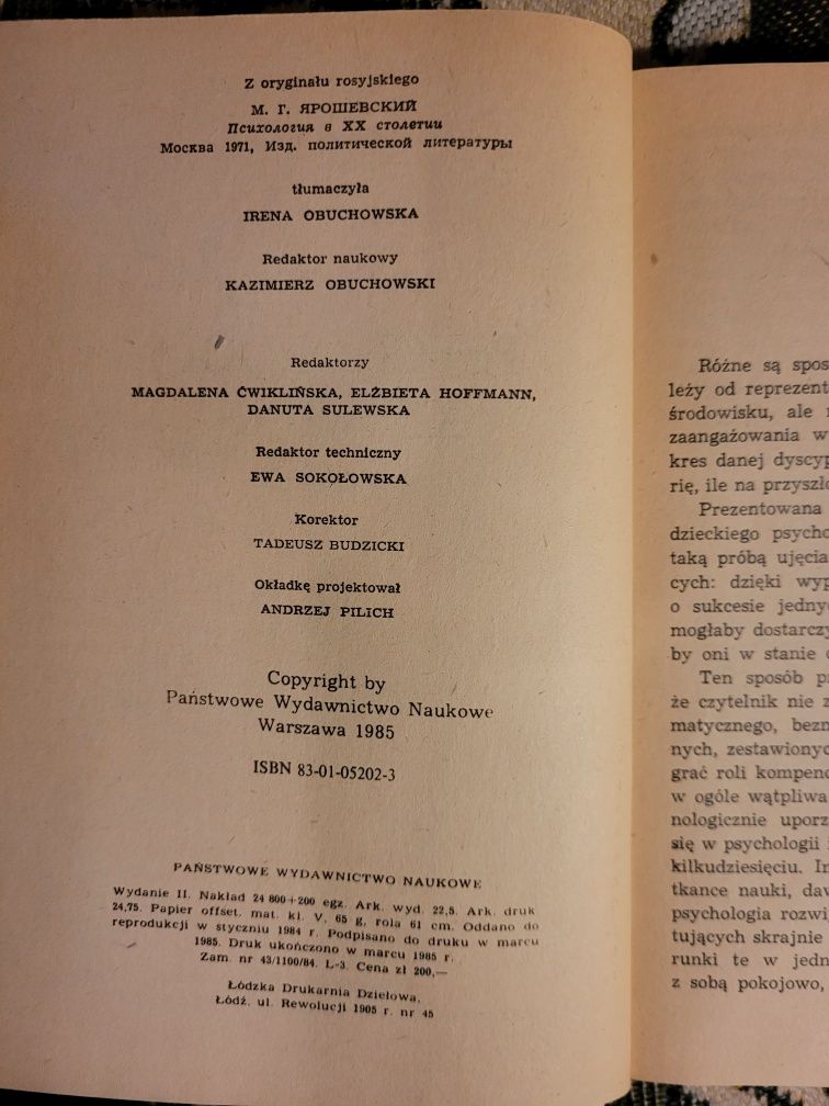 M.G.Jaroszewski Psychologia XX wieku 1985 PWN