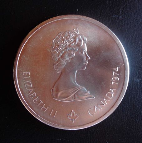Moeda 10 Dólares Prata 1974 Canadá