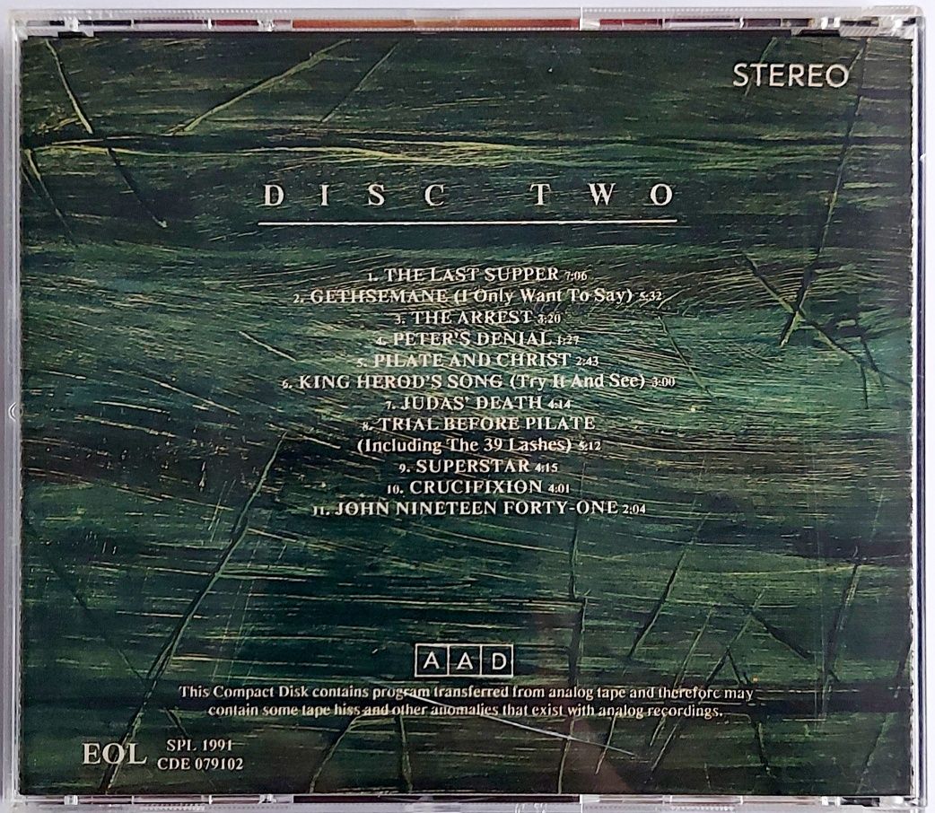Jesus Christ Superstars Disc Two 1991r
