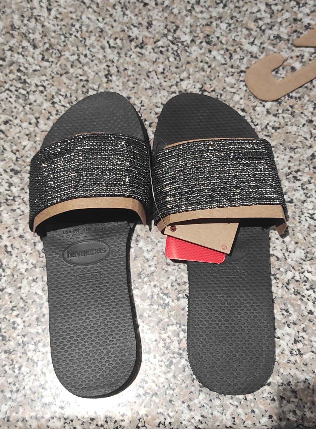 Havaianas Malta Metalic, pretas 37/38 Europeu