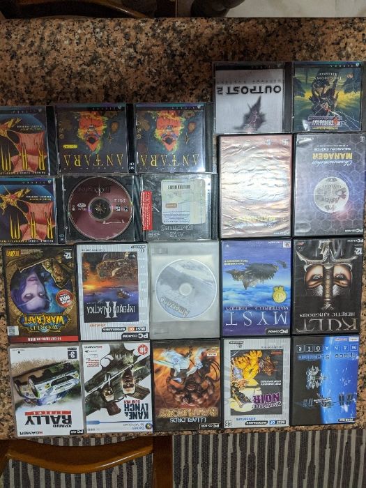 Jogos antigos PC + CDs demos MegaScore, BGamer e PlayGames
