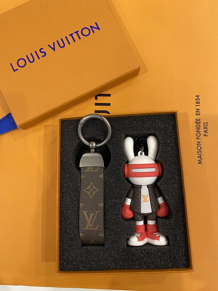 Brelok do kluczy LV Louis Vuitton monogram skóra