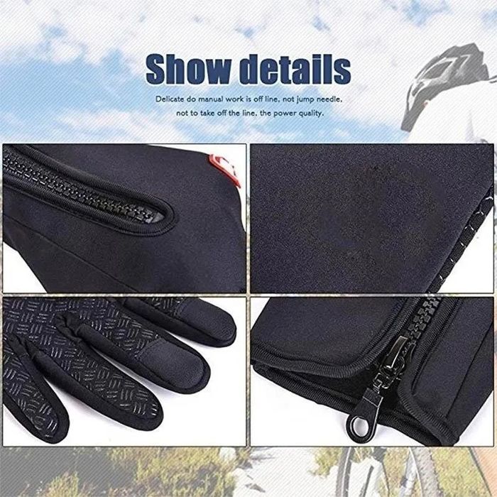 Перчатки зимние тёплые на флисе (с сенсорными пальцами) S, М, L,  XL