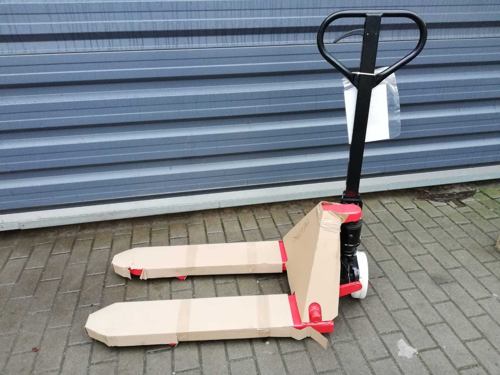 WÓZEK PALETOWY paleciak krótki NOWY 2500kg - 80 cm - dwie rolki