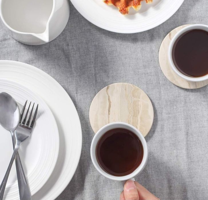 LIFVER Podstawki - zestaw 6 podstawek - marmurowe podstawki ceramiczne