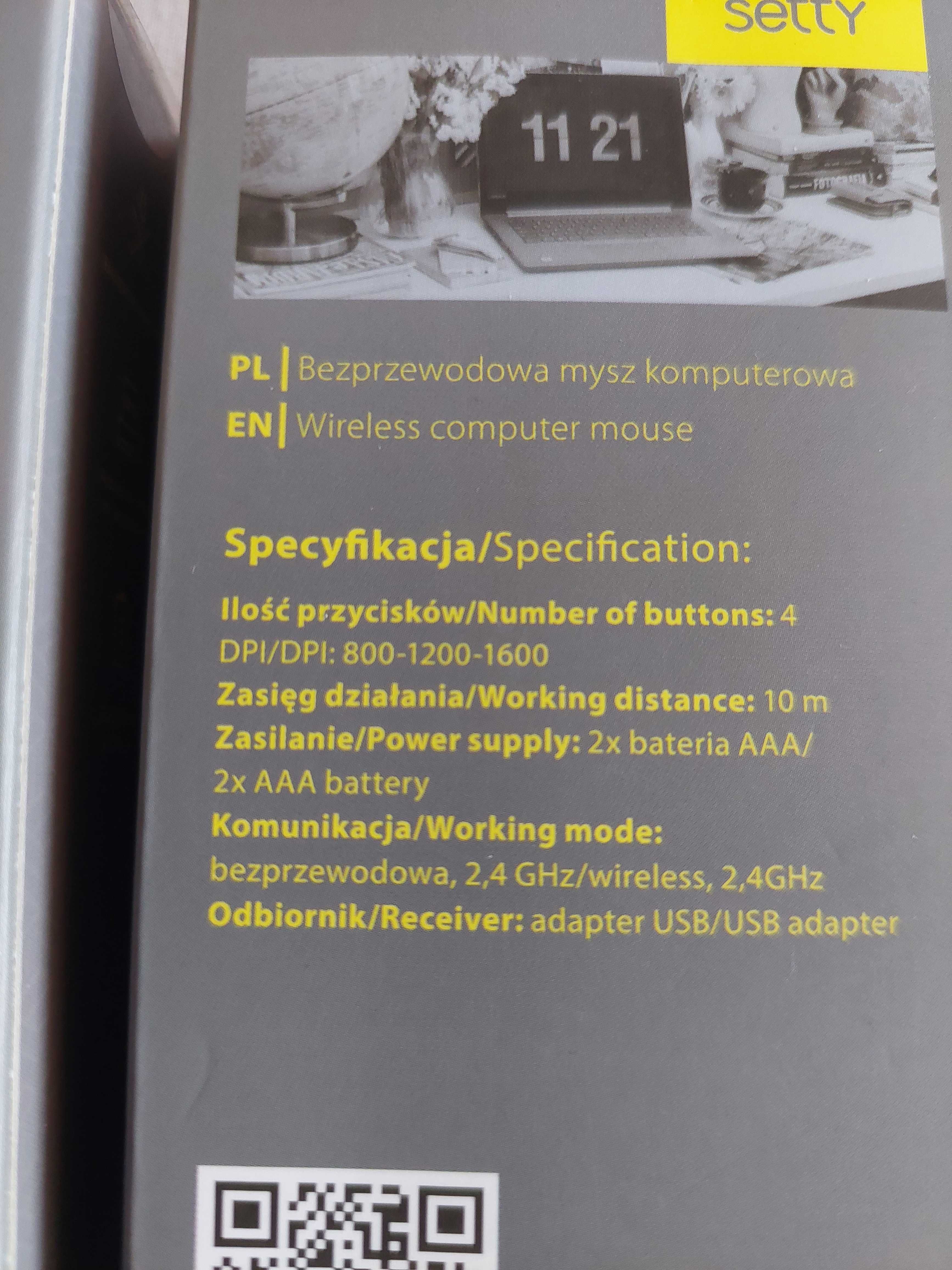 Myszka bezprzewodowa  dwie sztuki NOWE