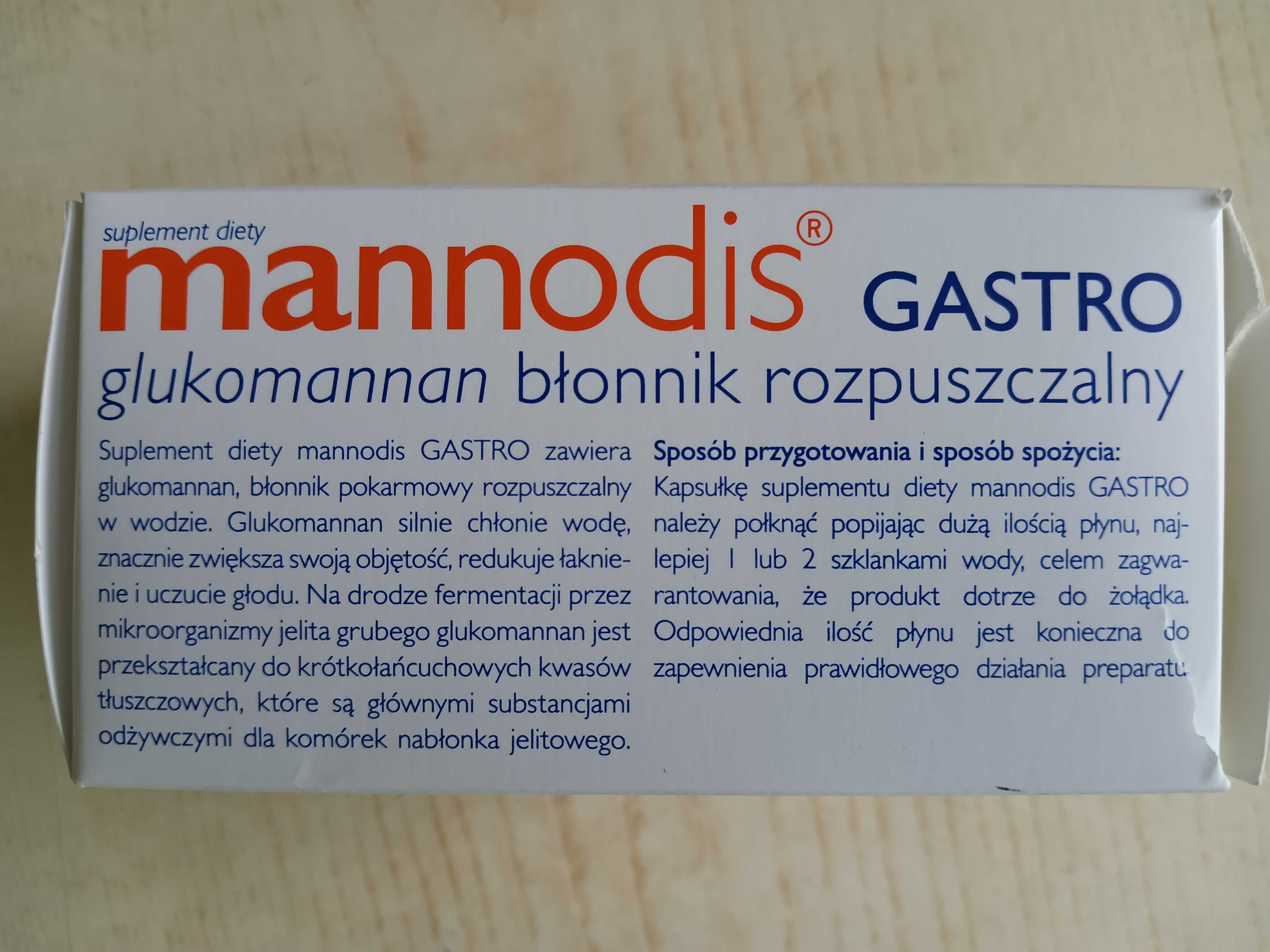Mannodis Gastro 120 kaps.  redukcja masy ciała obniżenie cholesterolu