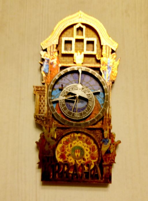 Praga drewniany magnes na lodówkę