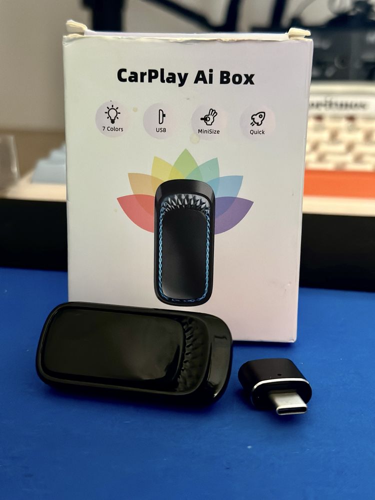 CarPlay AI Box USB Wireless Adapter + Adaptador Tipo-C