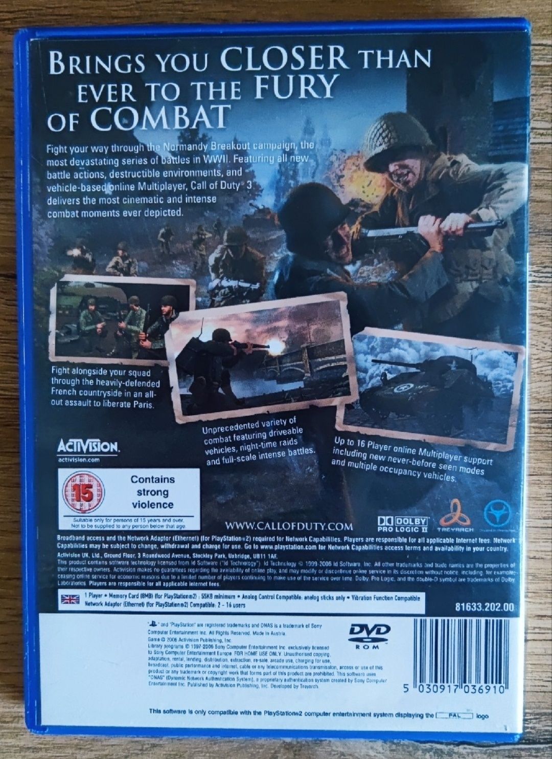 Pudełko Call of Duty 3 PlayStation 2 (PS2)