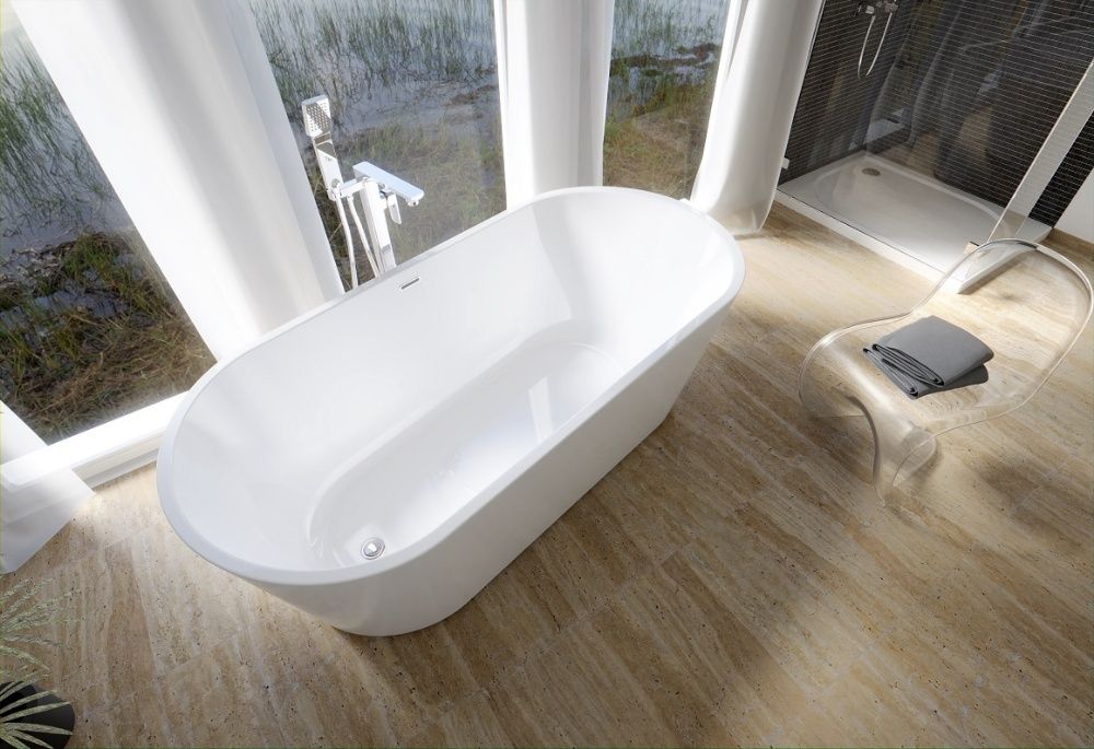 ScandiBath Baldur wanna wolnostojąca 170x78 + syfon klik-klak