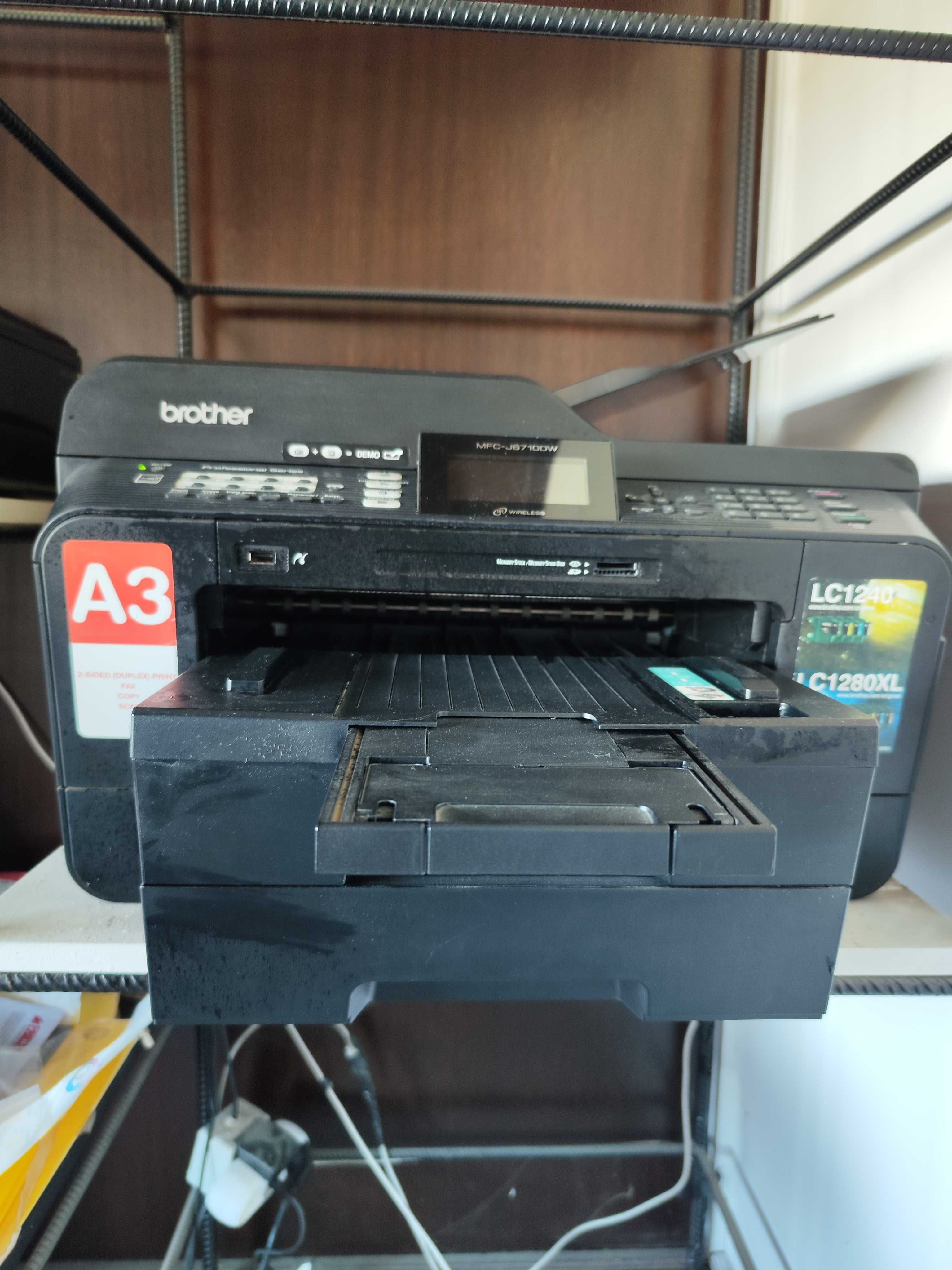 Impressora Brother Multifunções Tinta Cores MFC-J6710DW Papel A4 e A3
