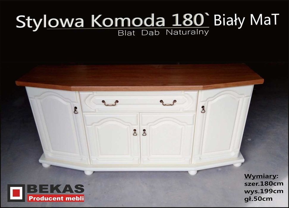 Biały Narożnik Ludwik 70`bez Szprosów` Biały Dąb Producent Bekas Meble
