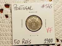 Portugal - moeda de 50 reis de 1900 (VF)