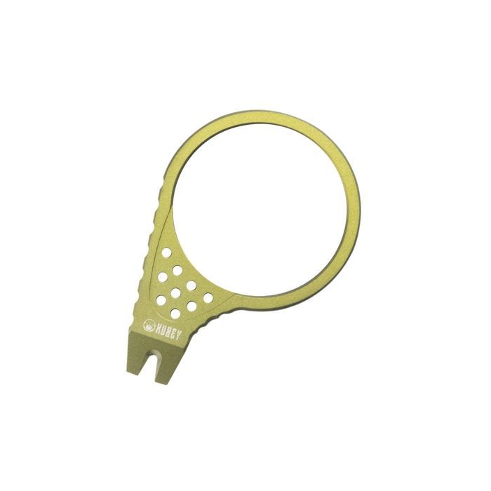 MultiTool Kubey Finger Ring Pry Bar Gold Titanium by Kot Knives