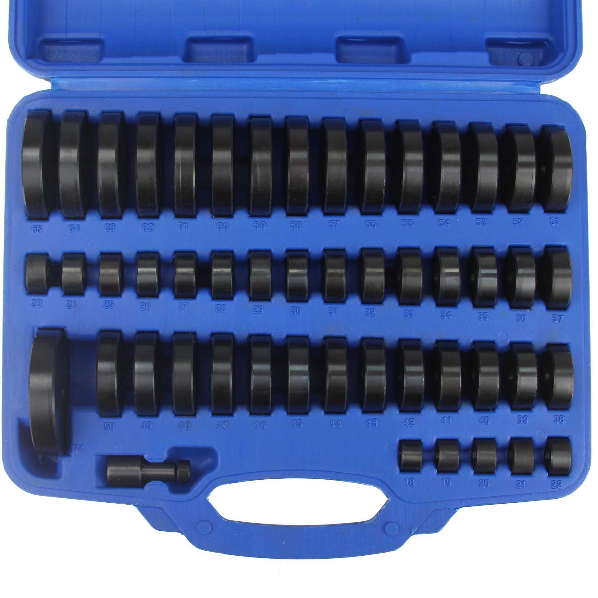 MAR-POL Ściągacz Tulei Łożysk Gum Adaptery 18-74mm 52el Zestaw M66775