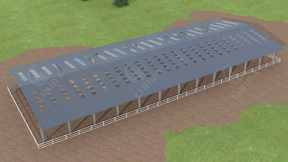 Hipódromo - picadeiro para cavalos kit 20,6x60x5m - Montagem fácil