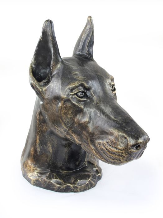 Doberman duża głowa z żywicy Art-Dog