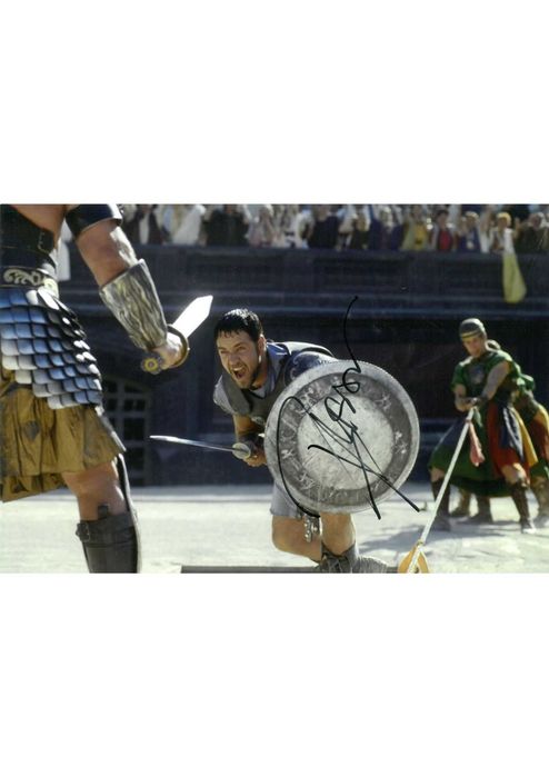 Russell Crowe Gladiator zdjęcie z autografem + certyfikat autentyczn.