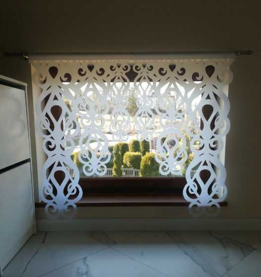 Firana panel ekranowy 60x100 cm żakard dekoracja okienna 2 sztuki