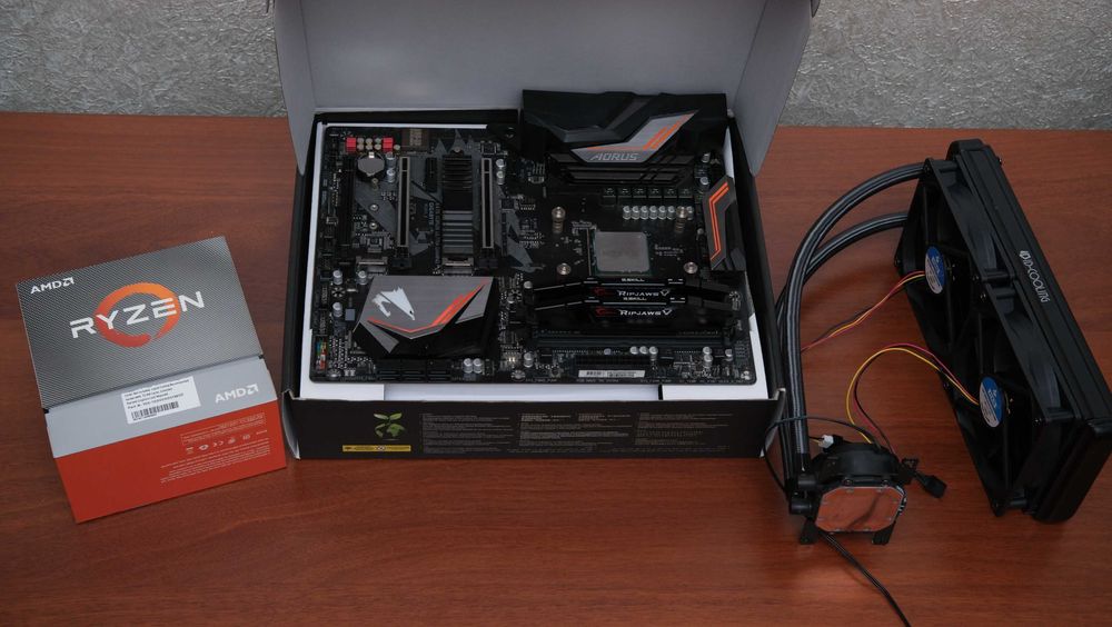 Процессор AMD 3950X + материнская плата GIGABYTE X470 + память