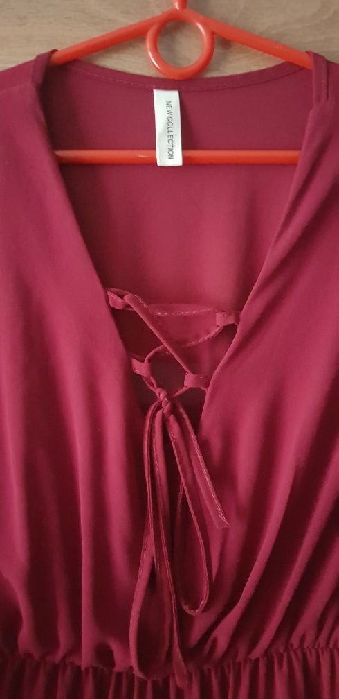 Bordowa sukienka roz M/L