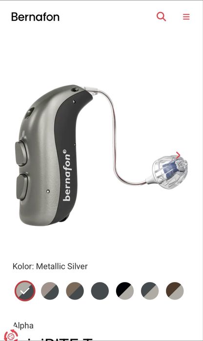 Bernafon Alpha 9 mini Rite T komplet L+P - stan idealny Model premium