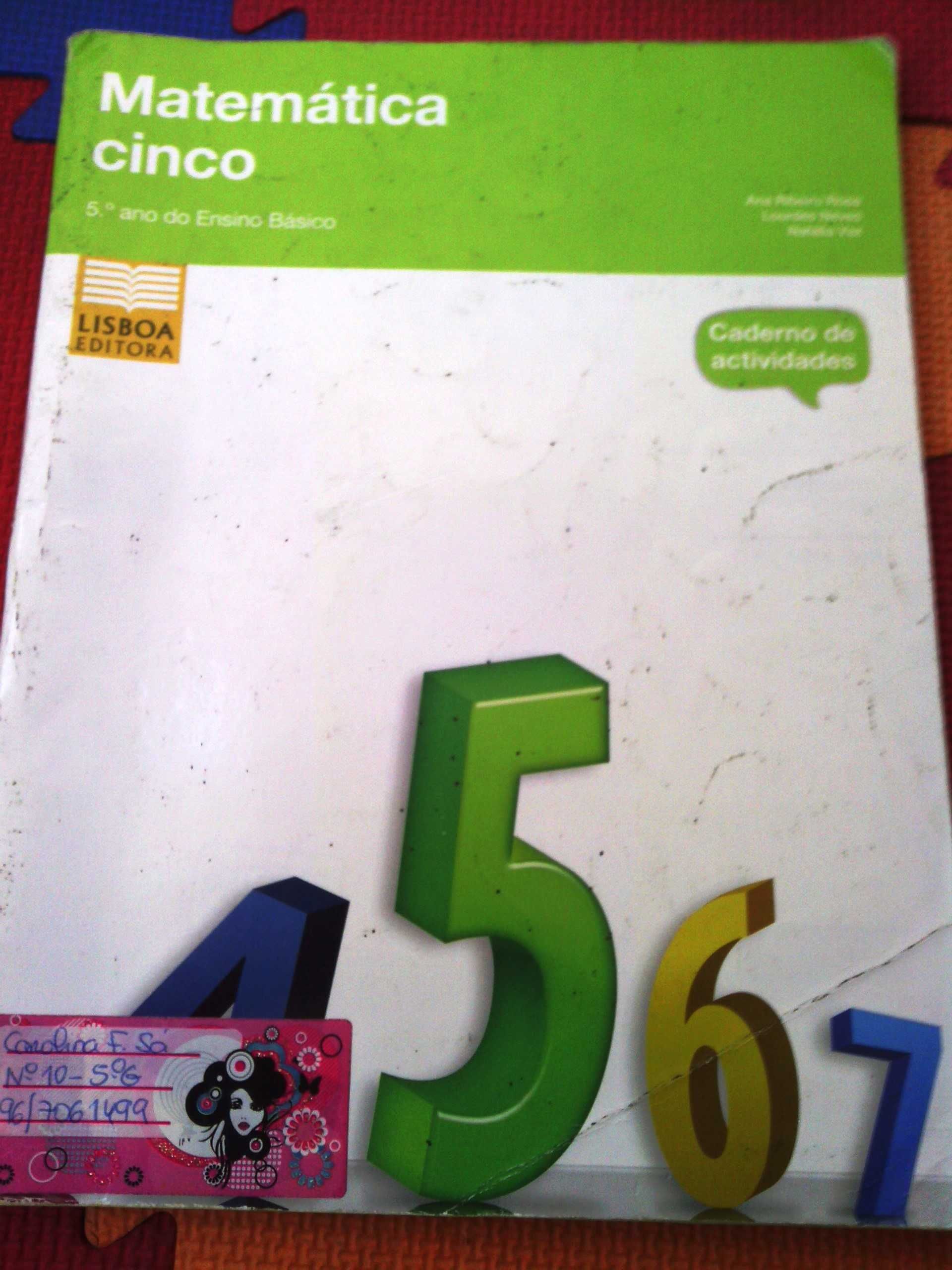 5º ano; Inglês Português Historia Geografia Matemática EV FQ C N