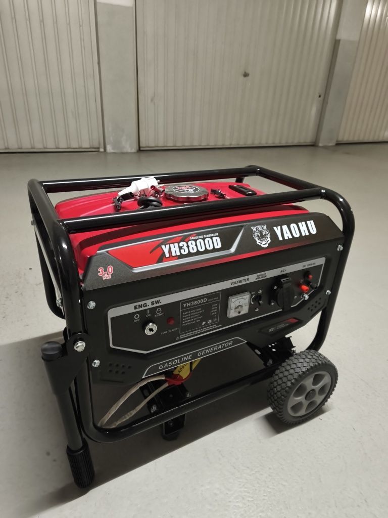Gerador a gasolina monofásico 3000watts arranque eléctrico