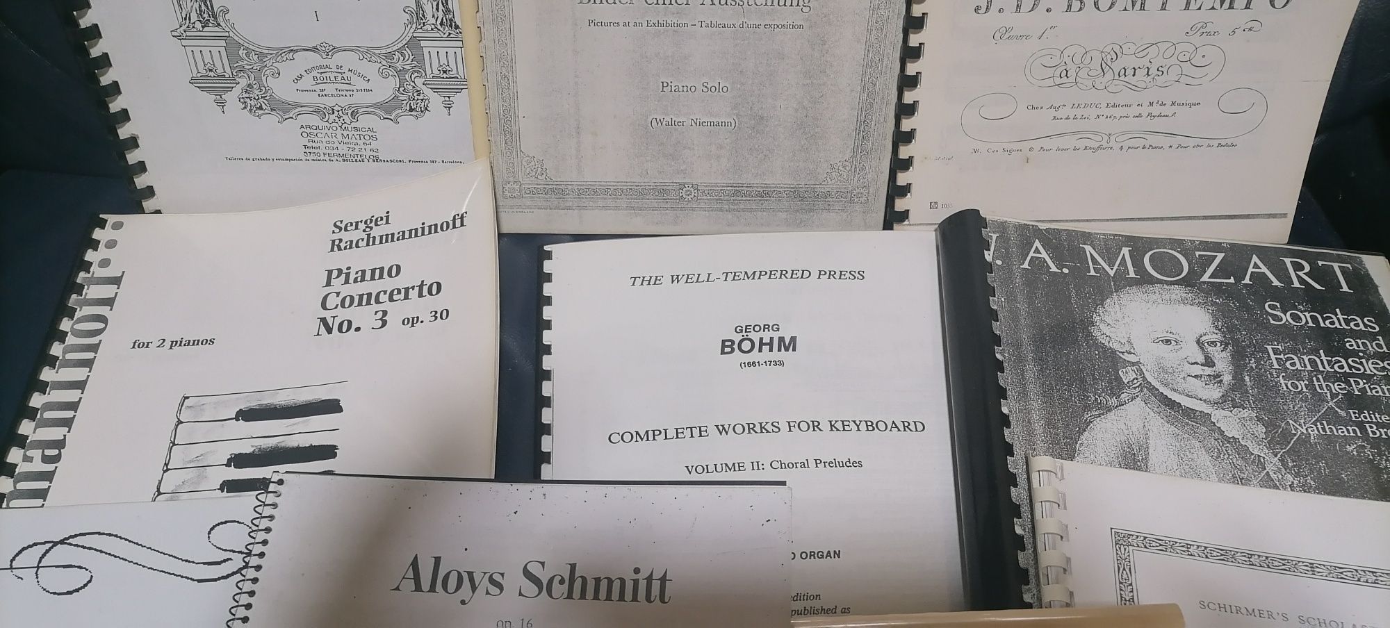 Partituras E Métodos para Piano, Órgão, Bombardino, Harmonia etc
