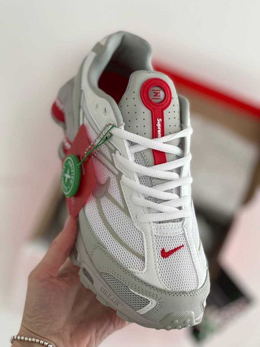 Мужские кроссовки Nike Shox Ride 2 Supreme Gray/White/Red. 40-45
