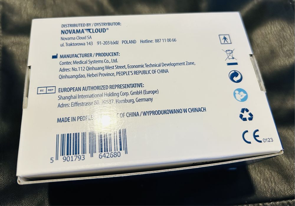Pulsoksymetr NOVAMA Respire Blue z Bluetooth