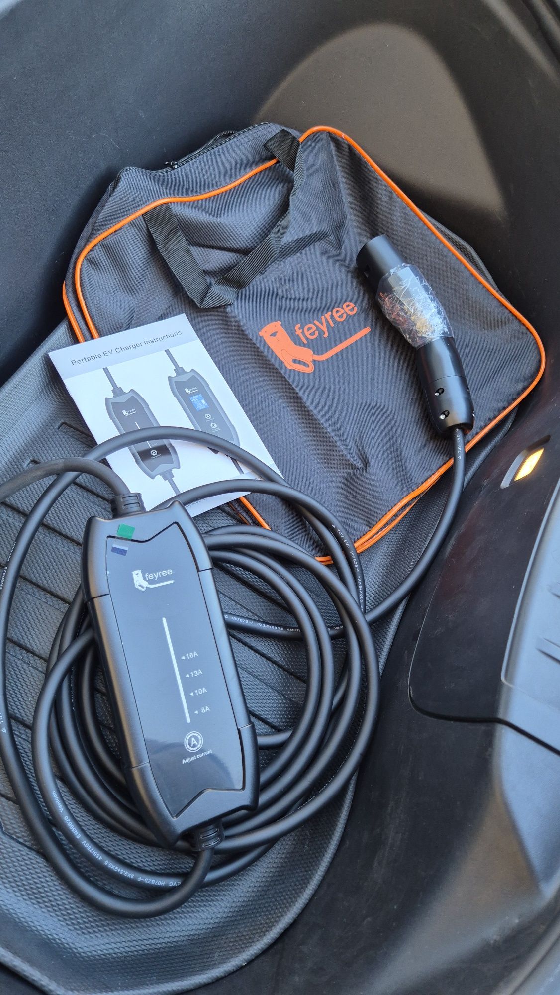 Портативний зарядний пристрій, зарядка Feyree 3.5 kBт,Tesla 5m Y,3,S,X