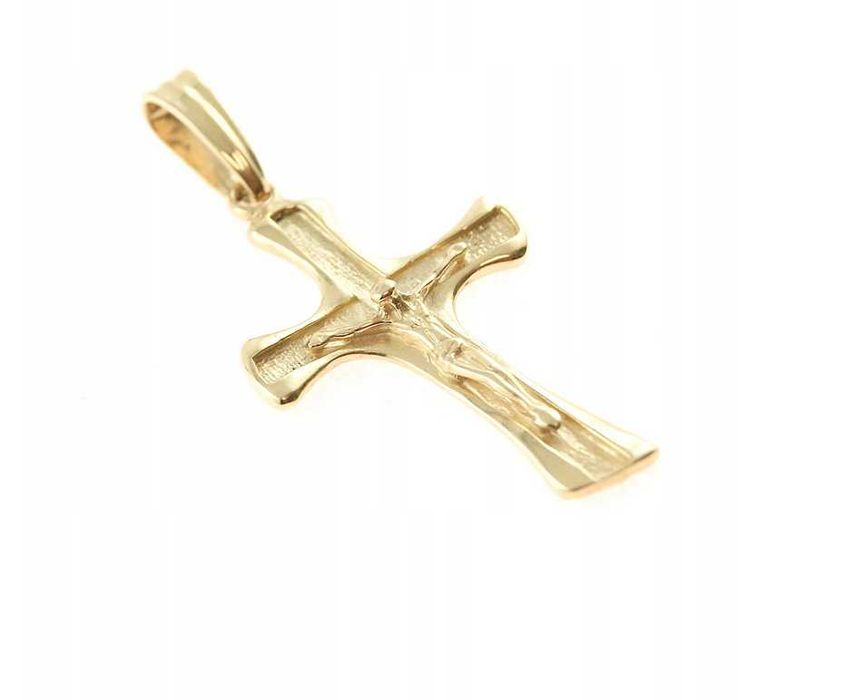 Uroczy złoty krzyżyk KRZYŻ ZŁOTO p.585 KUTY