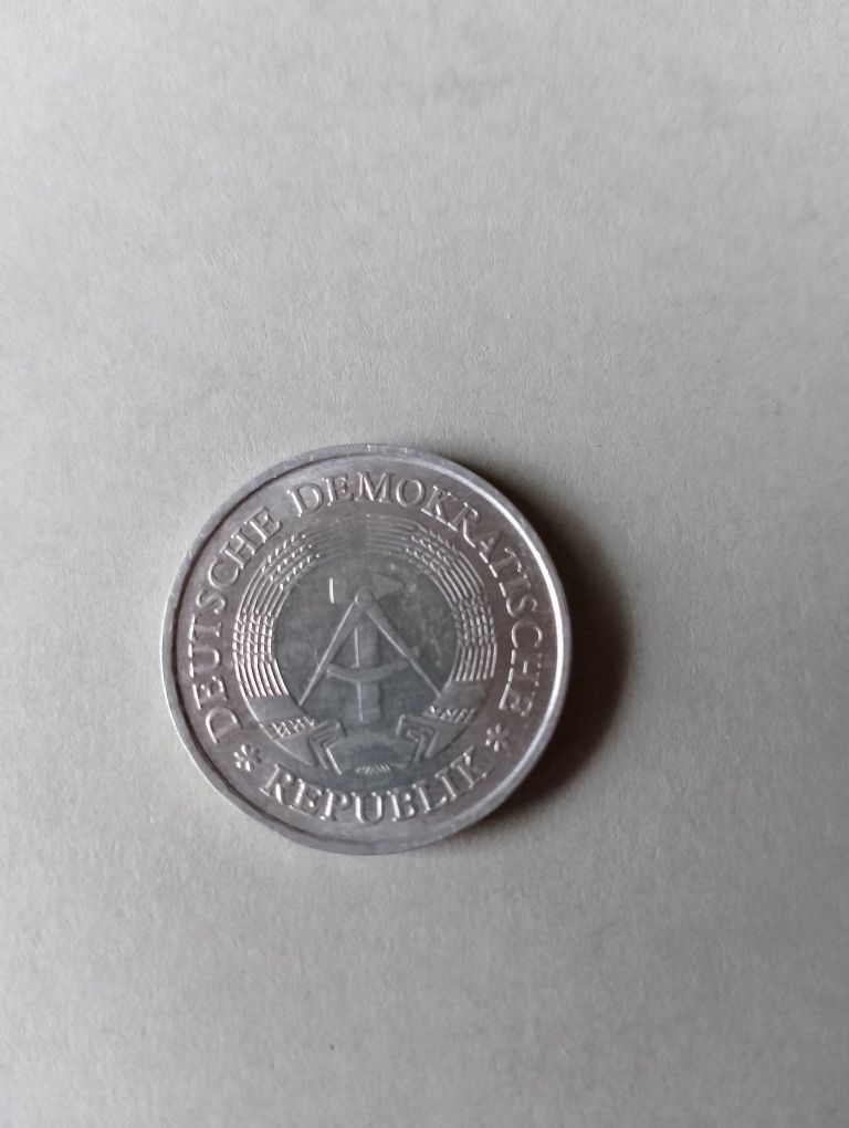 Moneta 1 Marka niemiecka NRD z 1972 roku, numizmatyka, kolekcjonerska