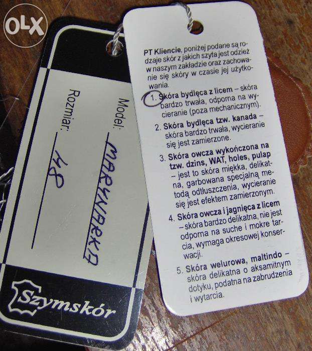 Kurtka ze skory marynarka skorzana brazowa stan bardzo dobry cienka