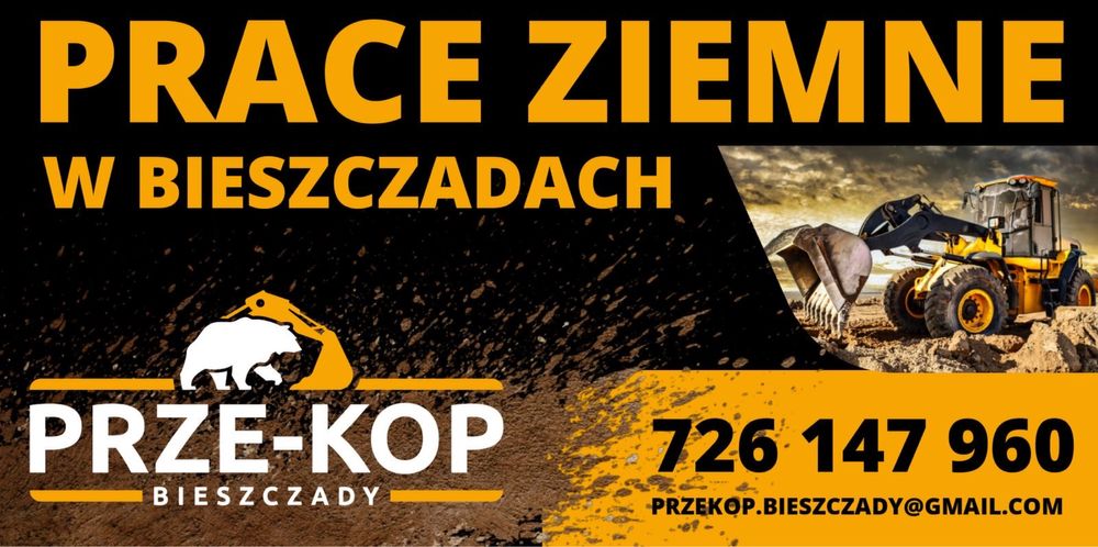 PRZE-KOP BIESZCZADY Roboty ziemne koparki wywrotki kruszywa