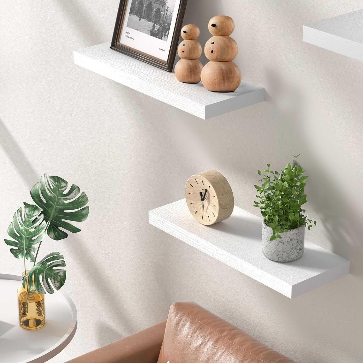 STOREMIC półka ścienna MDF 38 cm biała zestaw 3 szt. nowoczesna