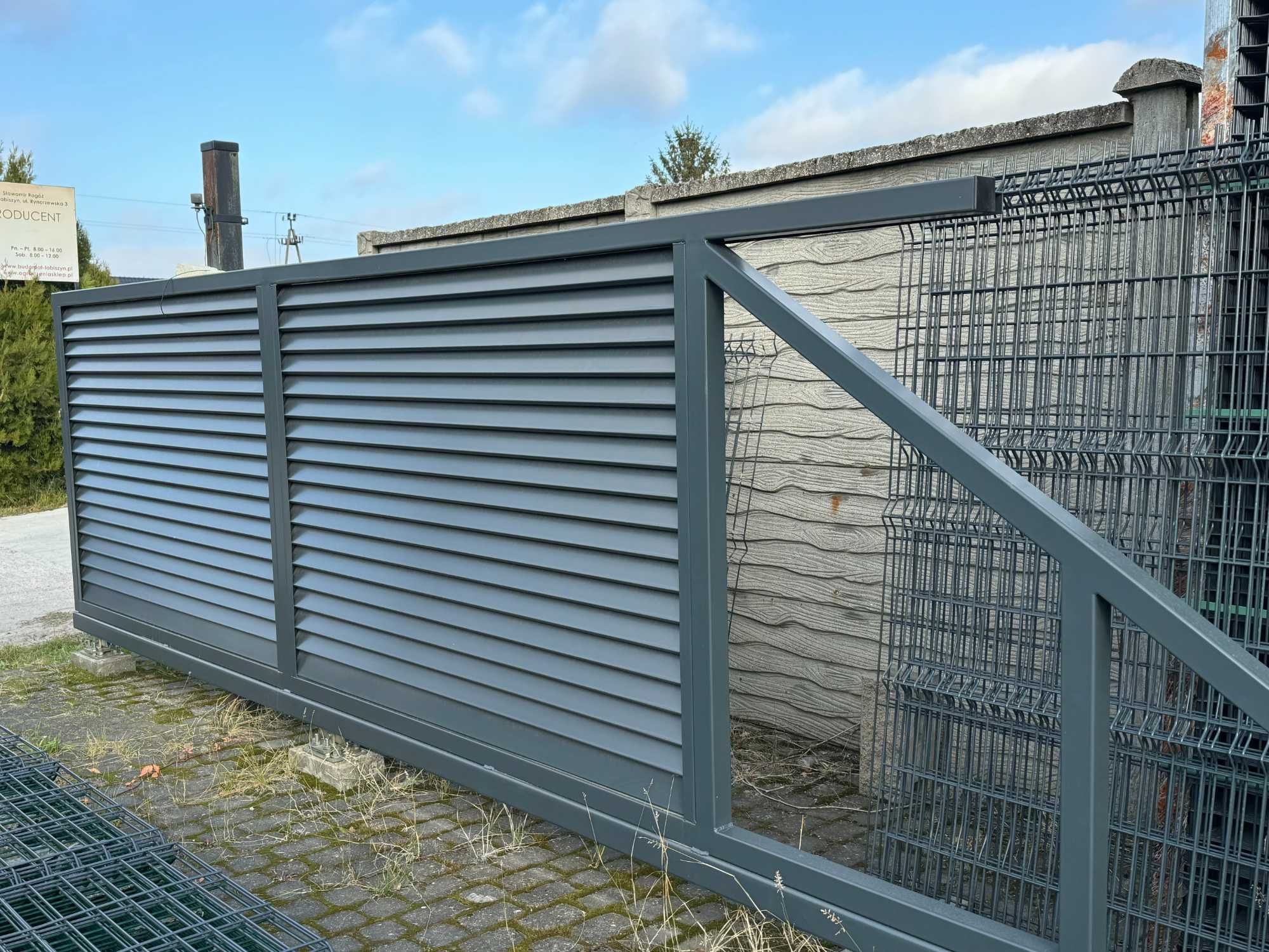 Brama Przesuwna Samonośna Żaluzja 4,00 m x 1,50 m