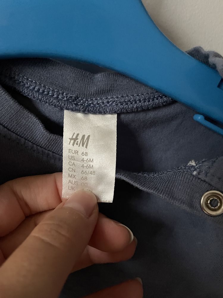 Koszulka krótki rękaw H&M 68 dwie sztuki komplet niemowlak