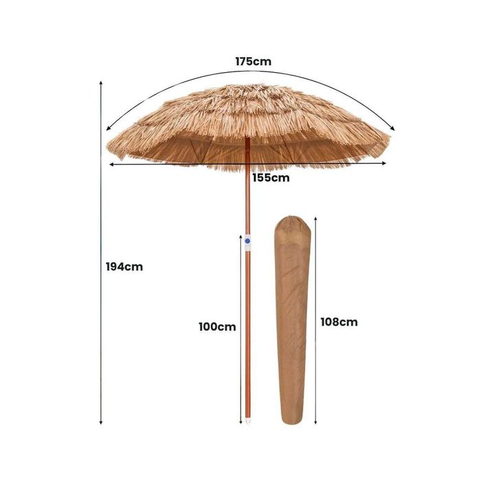 Parasol plażowy ogrodowy w stylu hawajskim. 018
