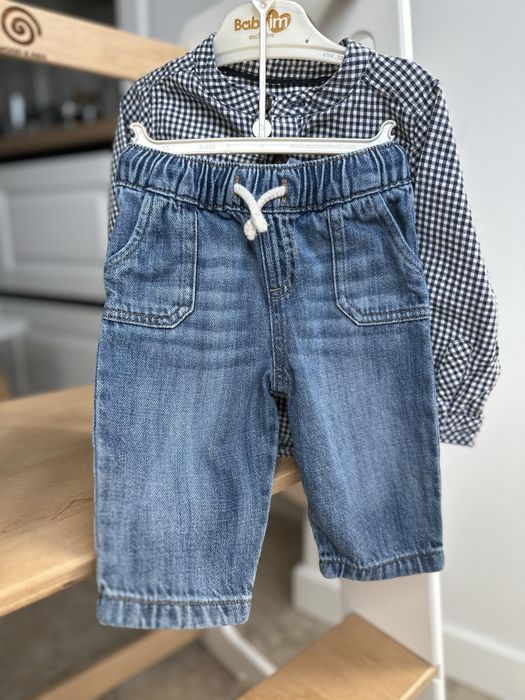 Набір для хлопчика 9 міс — сорочка Inextenso + джинси M&S, як нові