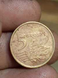 Sprzedam druga monetę 5 grosy 1991 rok