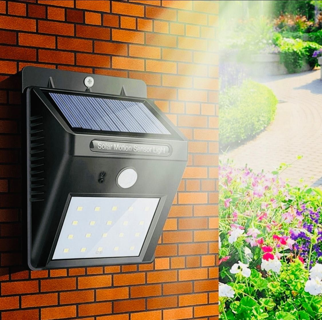 LAMPA SOLARNA z czujnikiem zmierzchu ruchu lampka! Ogród, Dom!